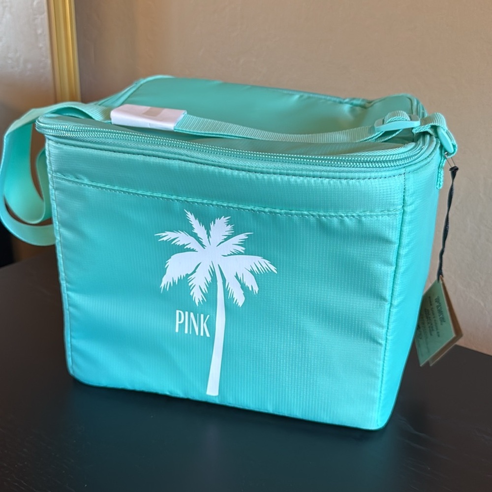 Pink Victoria Secret Soft Cooler Insulated With Palm Tree Design NEW With Tag